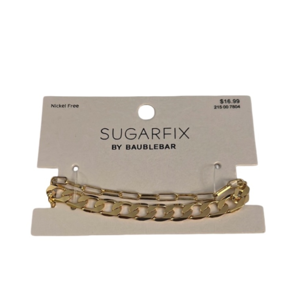 Sugarfix by BaubleBar Gold Chain Bracelet - Set of 2
